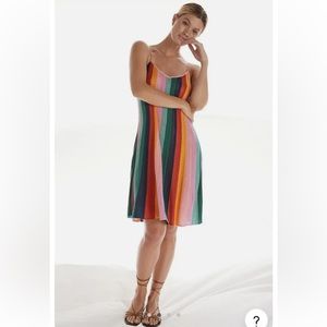 Farm Rio Crochet Striped Dress size Large